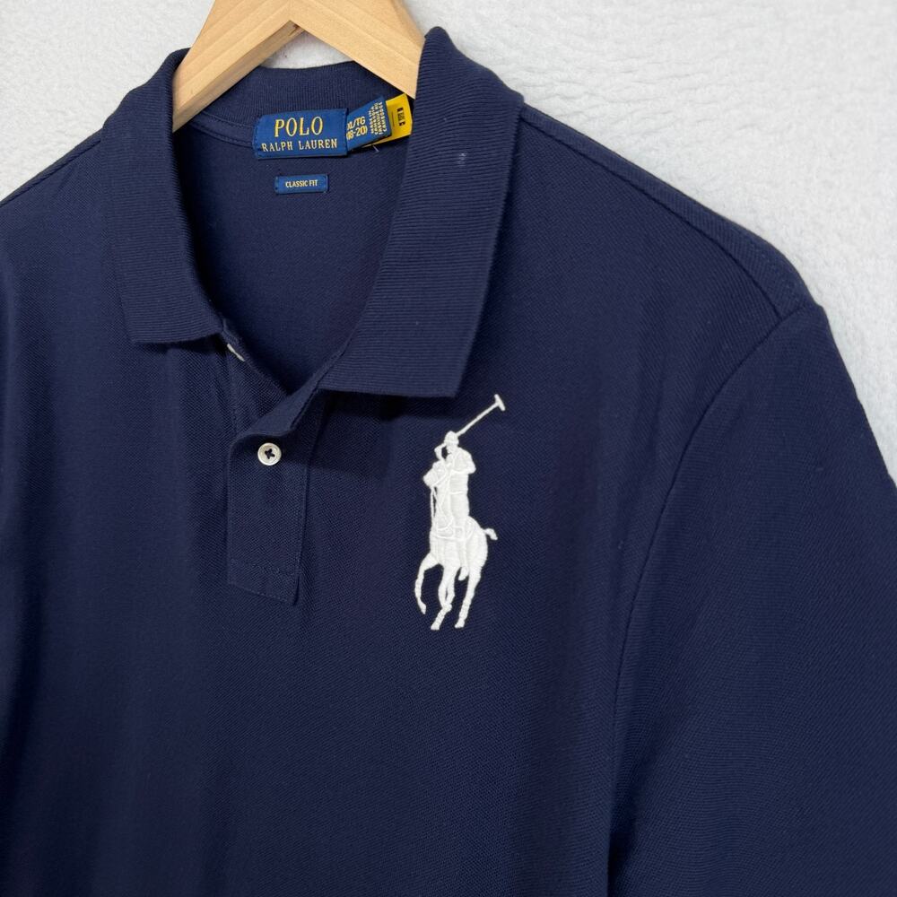 POLO RALPH LAUREN Shirt Boys XL (18-20) Classic Fit Big Pony Teen Cotton Blue - Picture 6 of 13